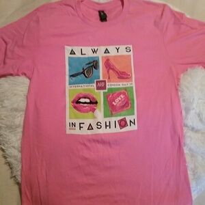 Women's pink statement shirt size medium